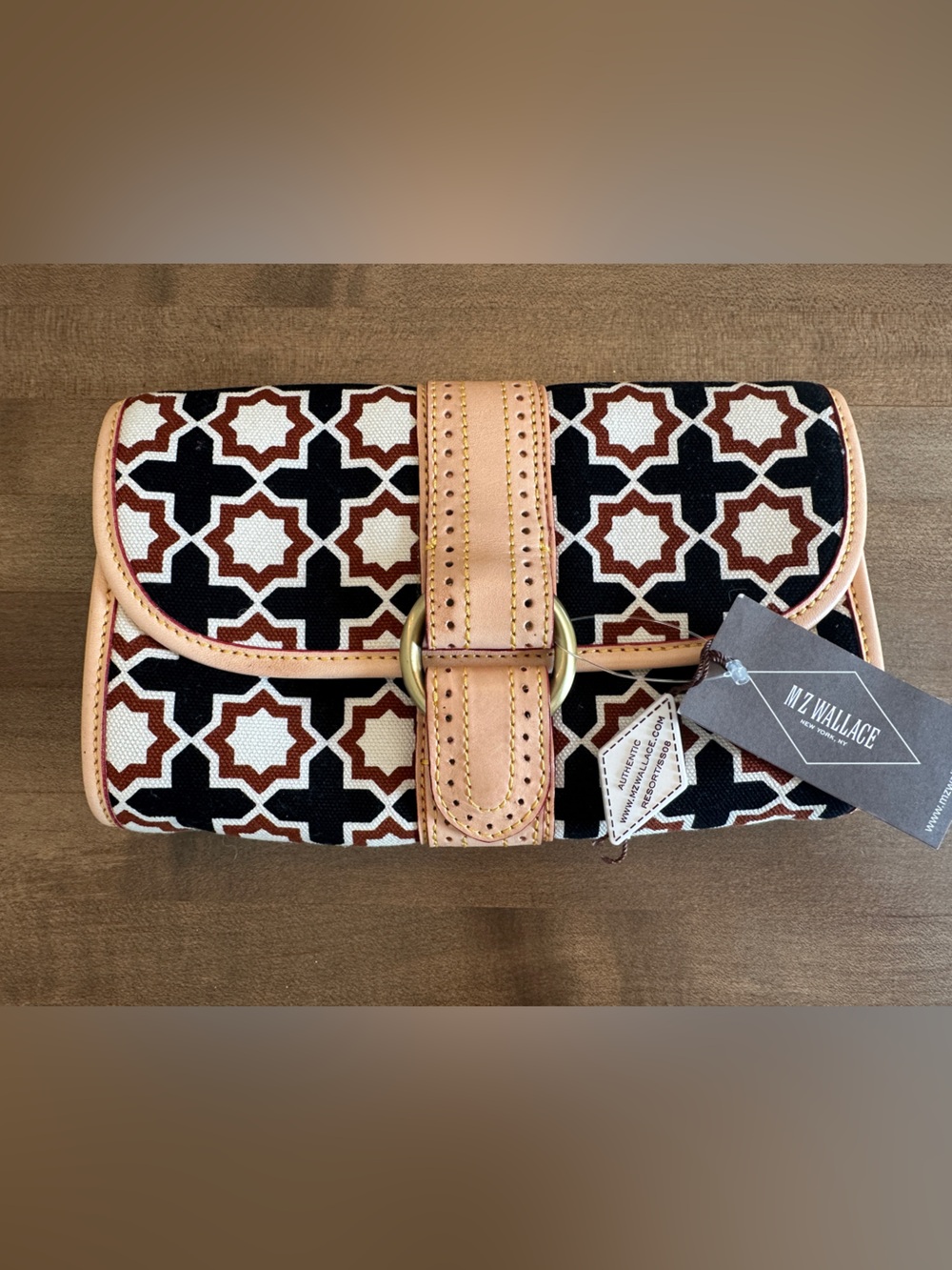 MZ Wallace Canvas & Leather Clutch